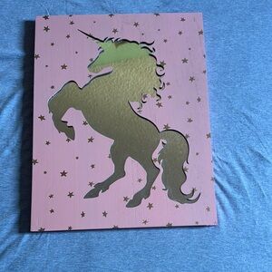 Pink Unicorn mirror Wall Art